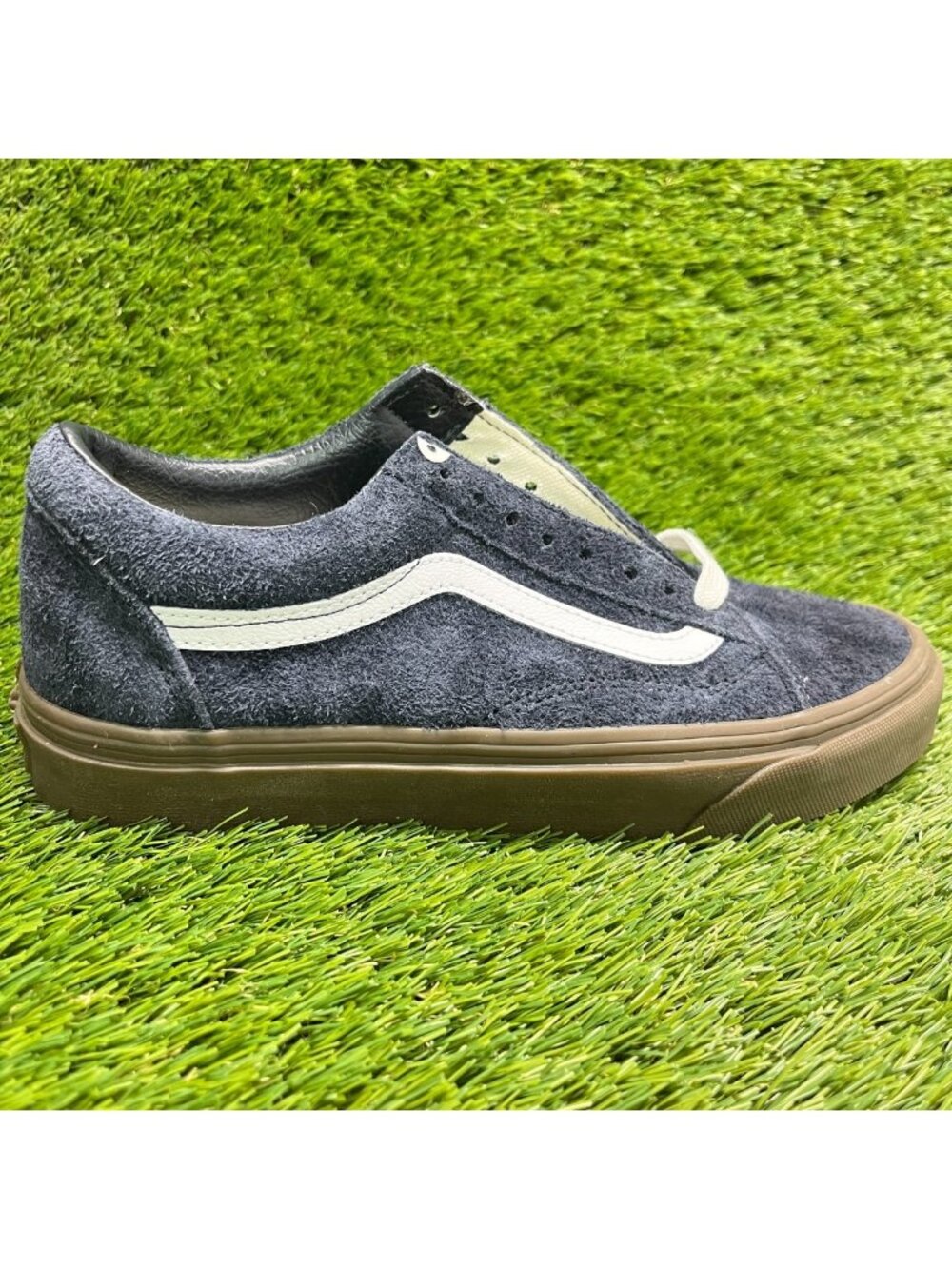 Vans Old Skool Womens Size 8 Dark Navy Athletic Skateboard Suede Shoes Sneakers